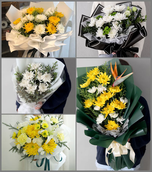 山东青岛胶州市胶北镇南梁家屯村白事花束代送
